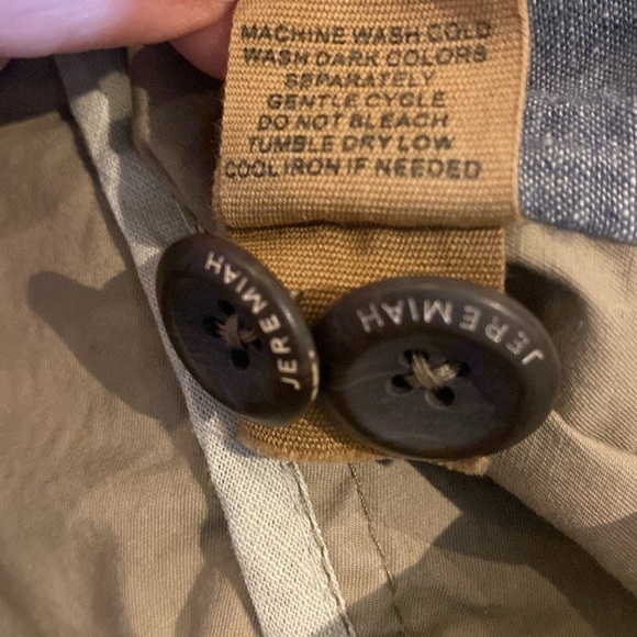 Jeremiah American Legacy Tan cotton lined Blazer flap pockets Mens Size Large L - Picture 9 of 11